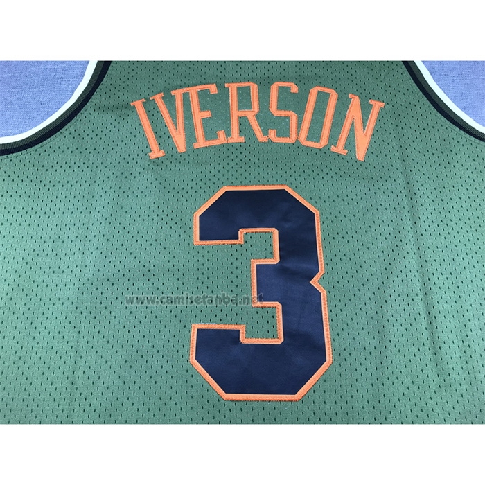 Camiseta Philadelphia 76ers Allen Iverson #3 Mitchell & Ness 1996-97 Verde
